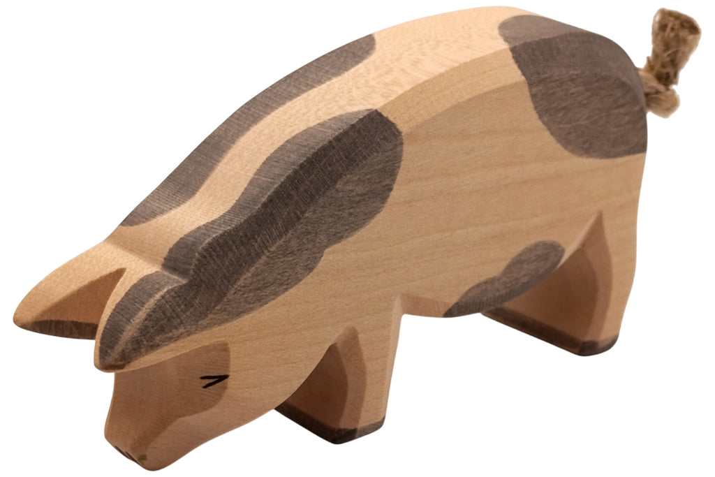 Ostheimer Schwein gefleckt, Kopf tief