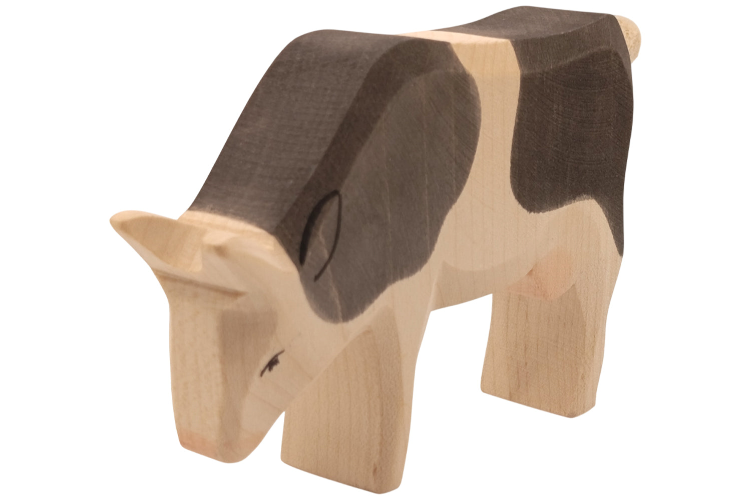 Ostheimer Kuh schwarz gefleckt, fressend