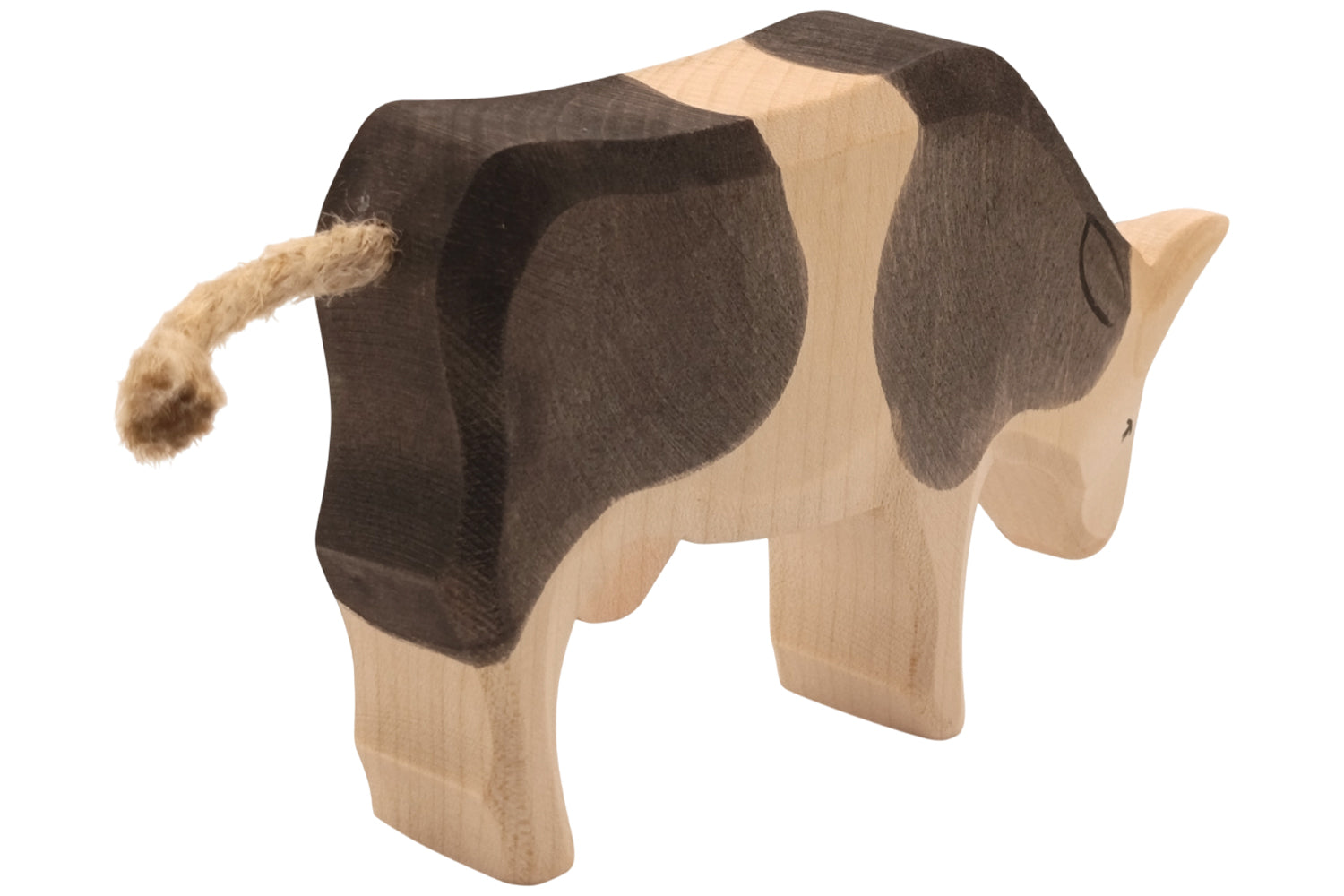 Ostheimer Kuh schwarz gefleckt, fressend