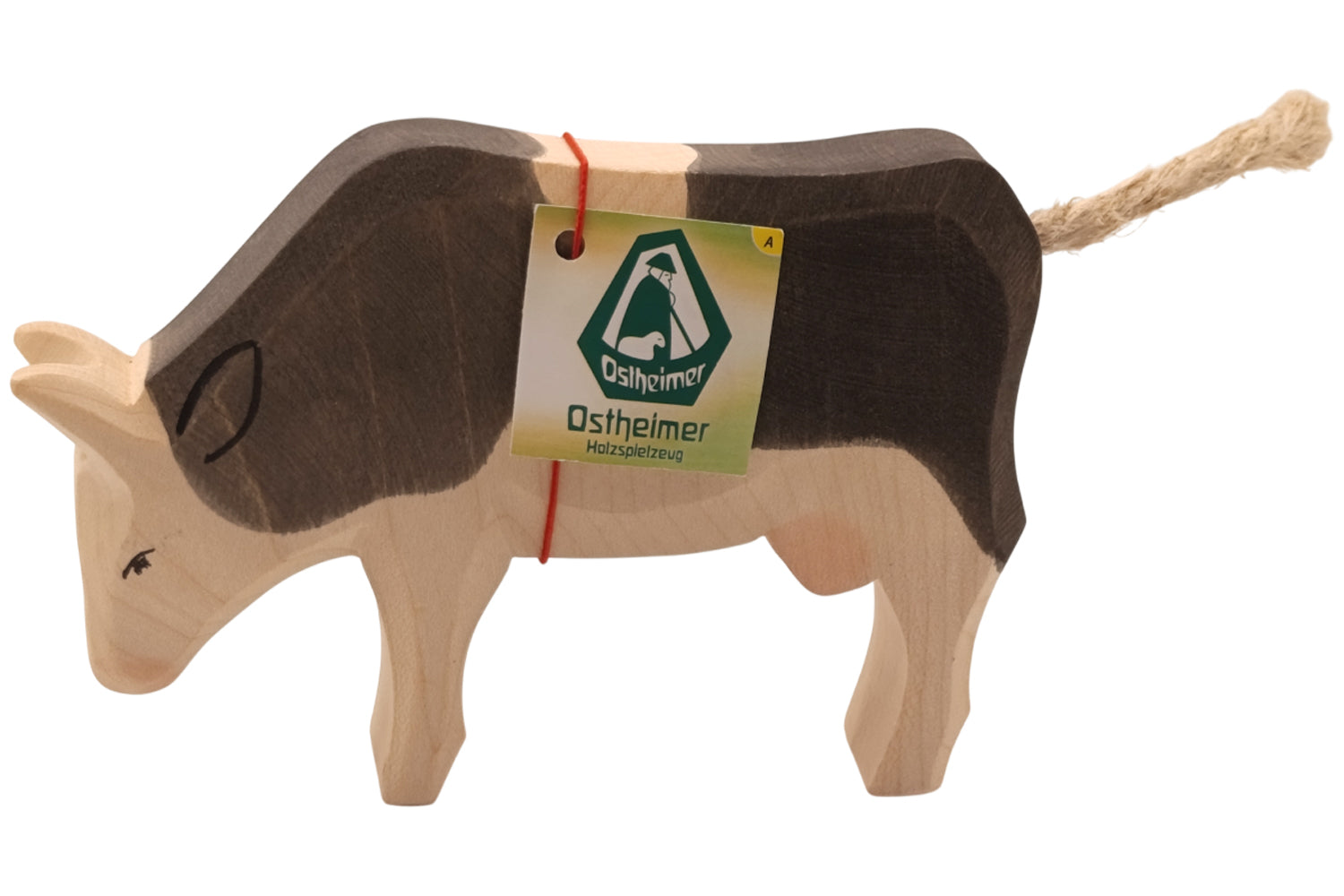 Ostheimer Kuh schwarz gefleckt, fressend