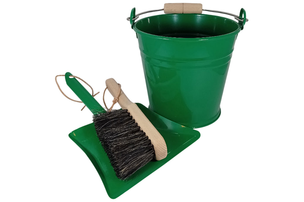 Egermann Kehrschaufel-Set mit Eimer grün