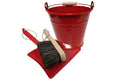 Egermann Kehrschaufel-Set mit Eimer rot