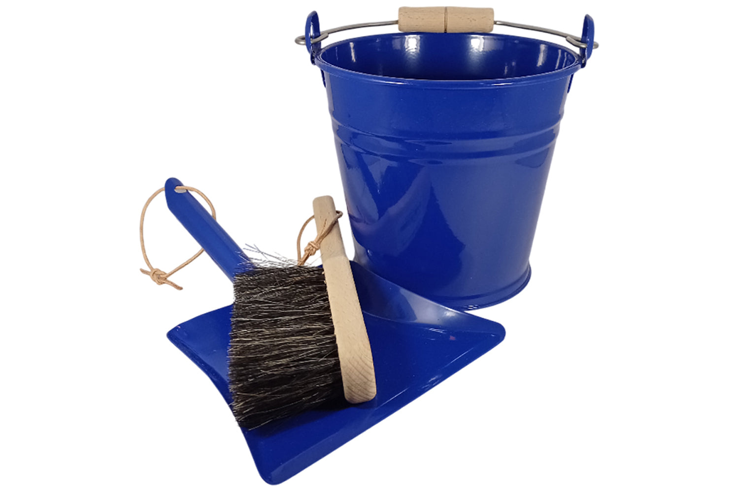 Egermann Kehrschaufel-Set mit Eimer dunkelblau