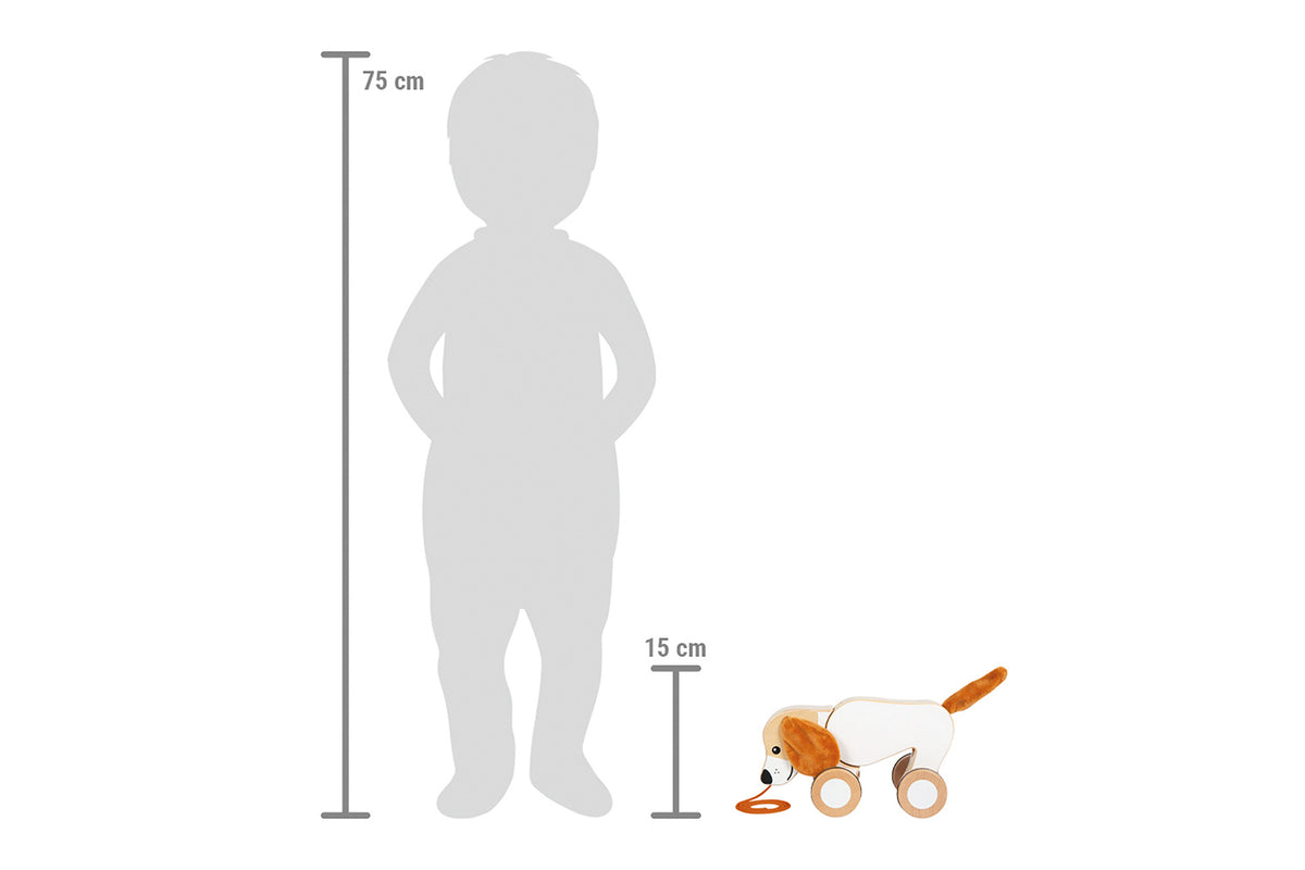 small foot Nachziehtier Hund mit Knisterohren