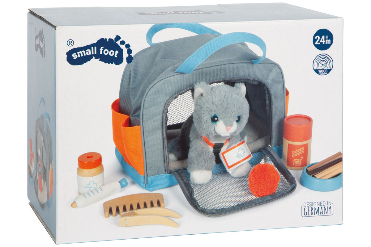 small foot Katze mit Tasche und Pflege-Set