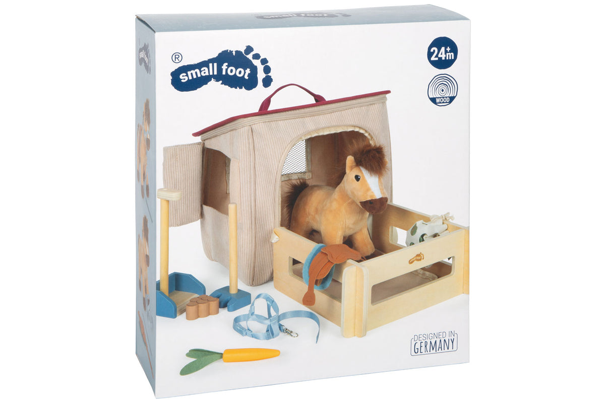 small foot Spielset Pferd mit Stall und Zubehör in der Tasche