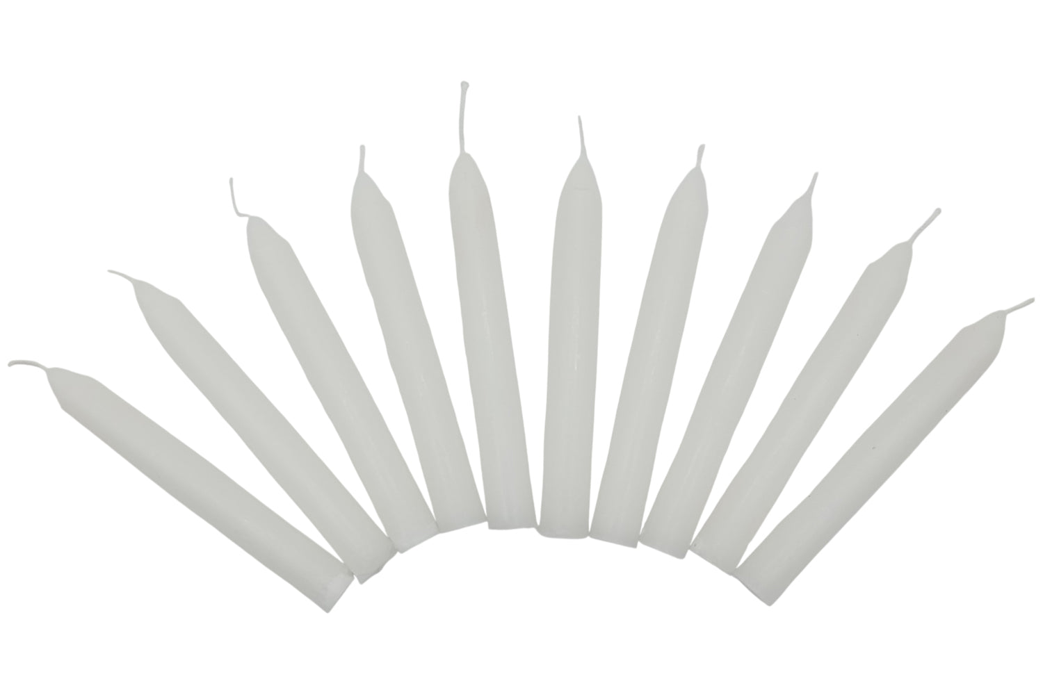 Bougies d'anniversaire Goki, lot de 10, blanches