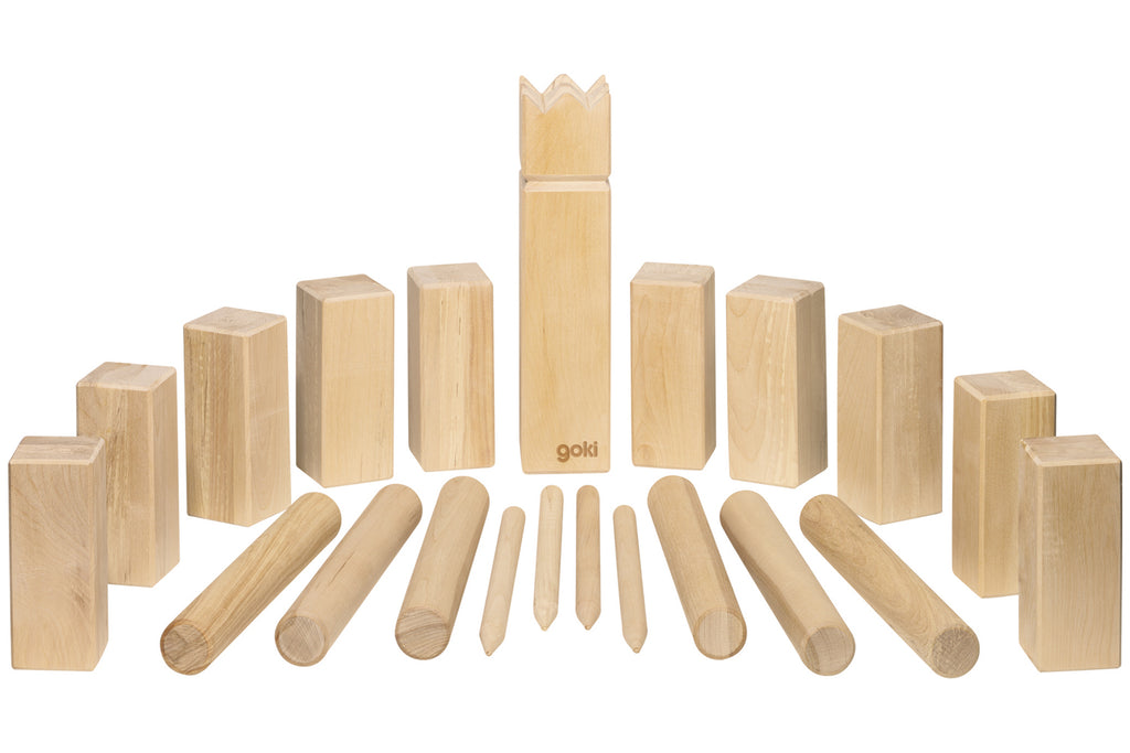 goki Wikingerspiel Kubb im Baumwollbeutel groß