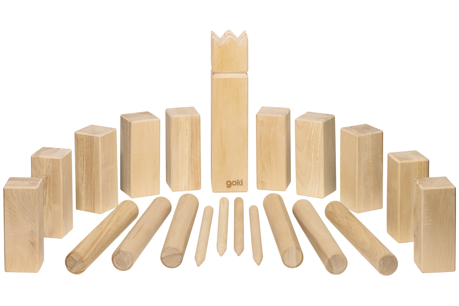 goki Wikingerspiel Kubb im Baumwollbeutel groß