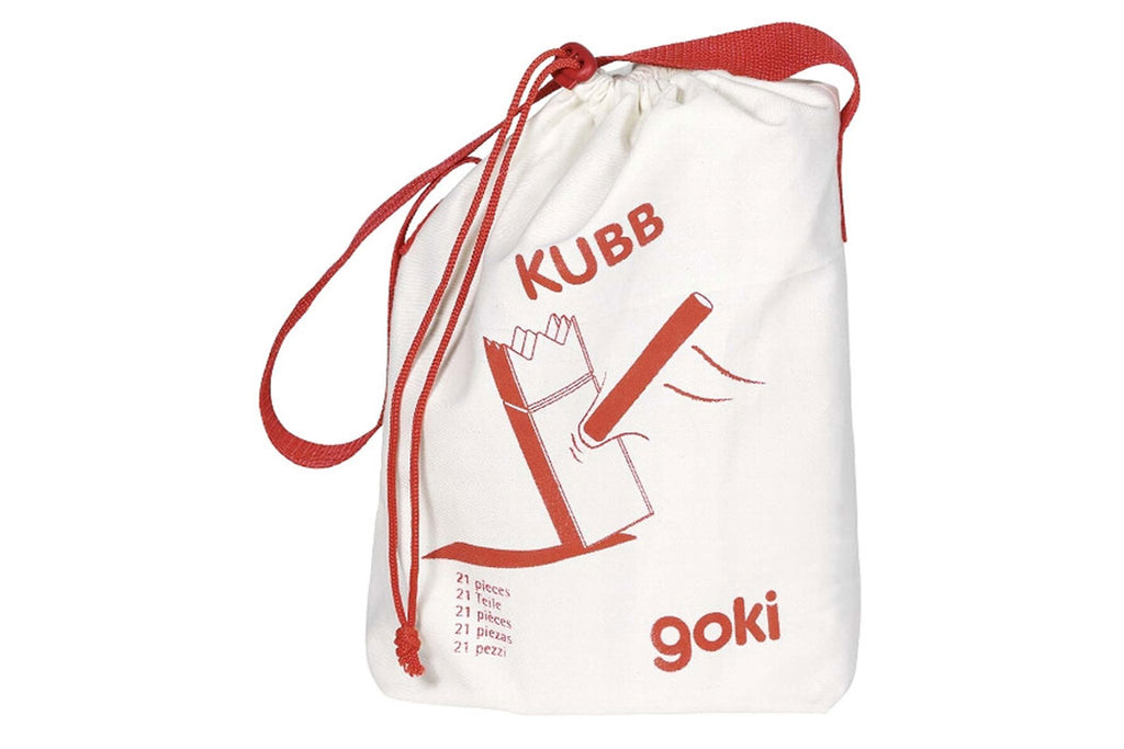 goki Wikingerspiel Kubb im Baumwollbeutel groß