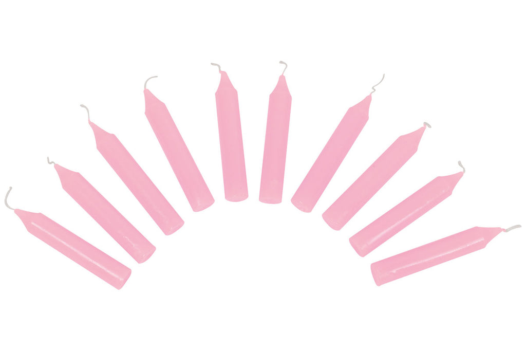 Bougies d'anniversaire Goki, lot de 10, roses