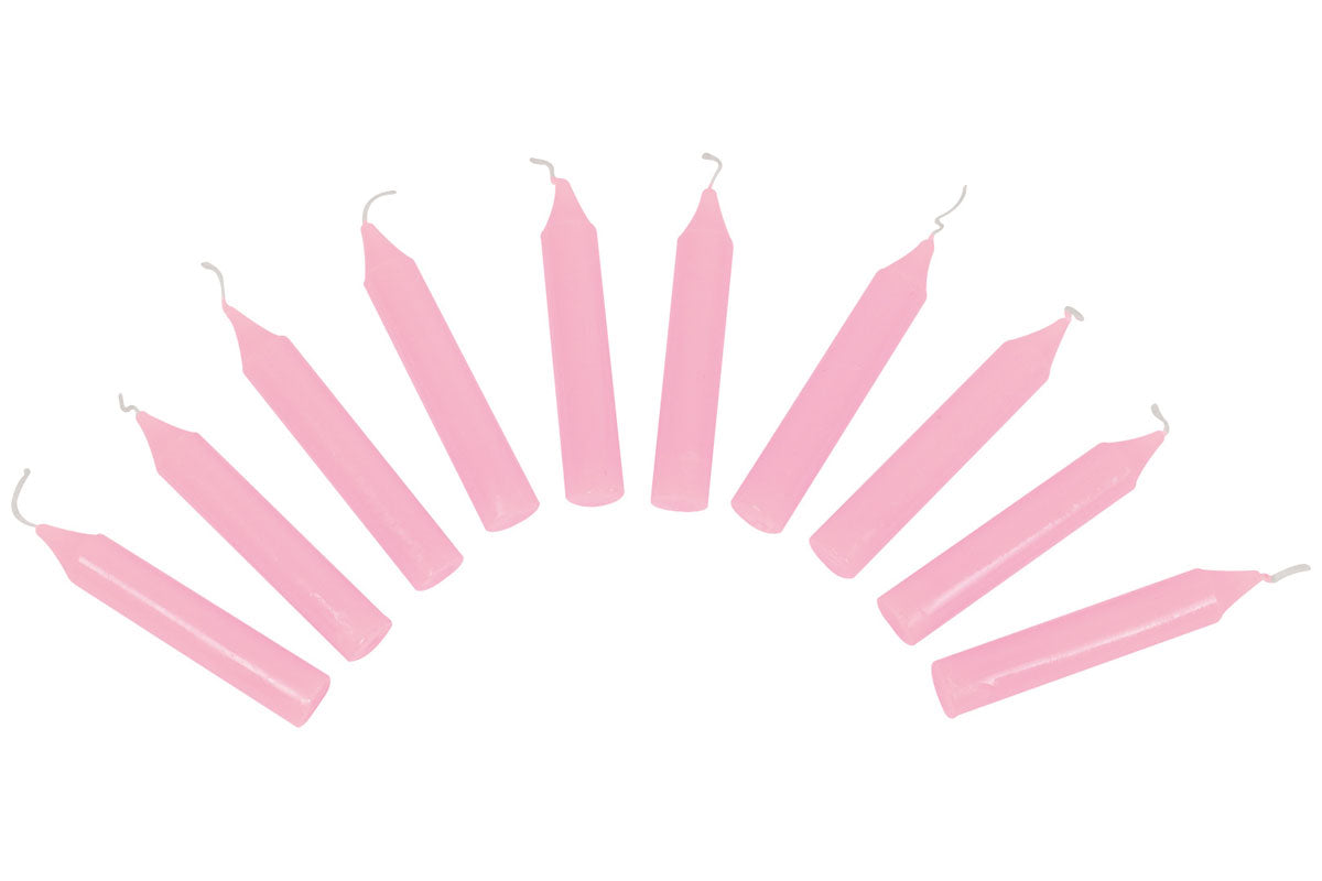 Bougies d'anniversaire Goki, lot de 10, roses
