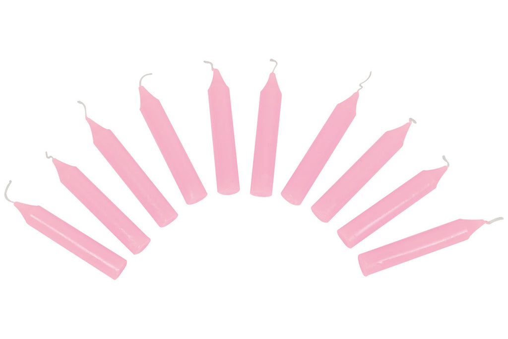 Bougies d'anniversaire Goki, lot de 10, roses