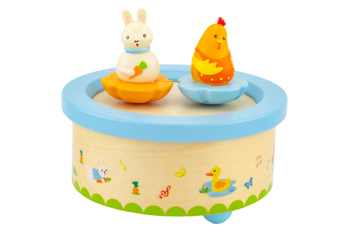 Ulysse Spieluhr Spieldose Huhn & Hase mit Melodie
