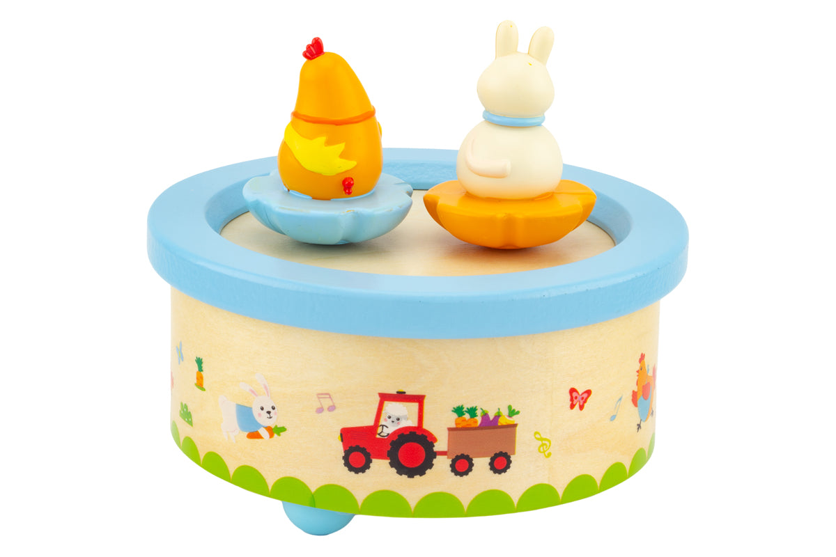 Ulysse Spieluhr Spieldose Huhn & Hase mit Melodie