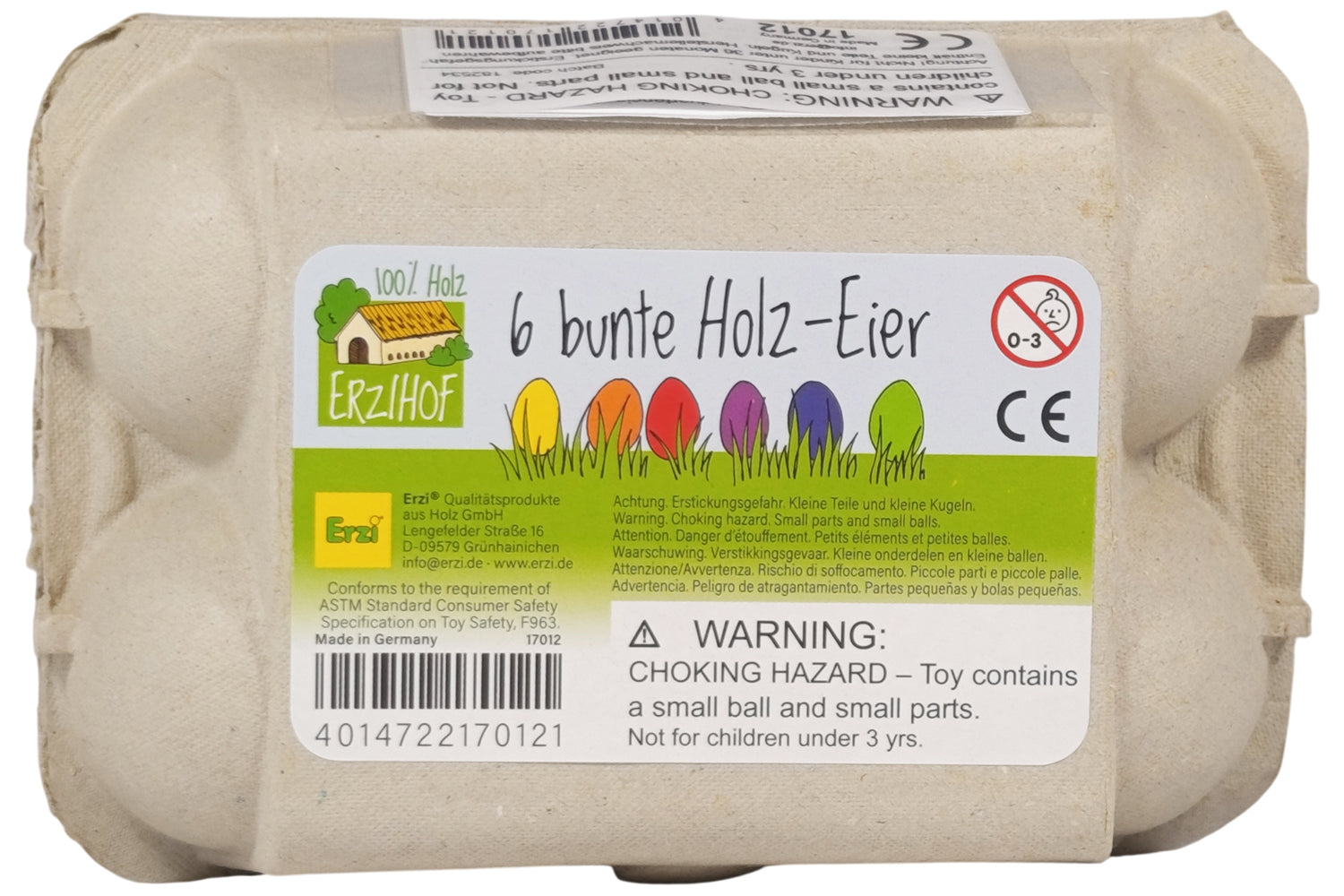 Erzi Eier bunt im Karton