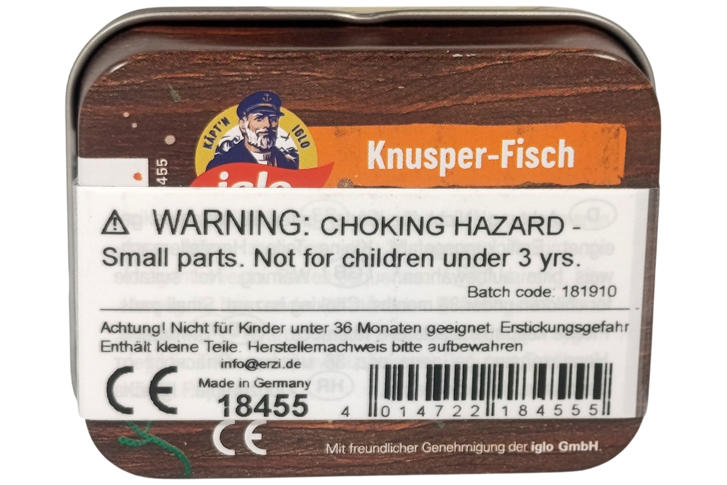 Erzi Iglo Knusperfisch in der Dose