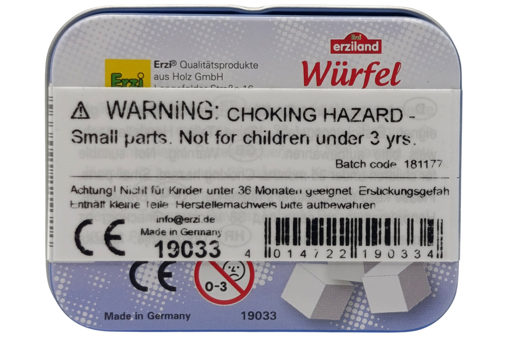 Erzi Würfelzucker in Blechdose