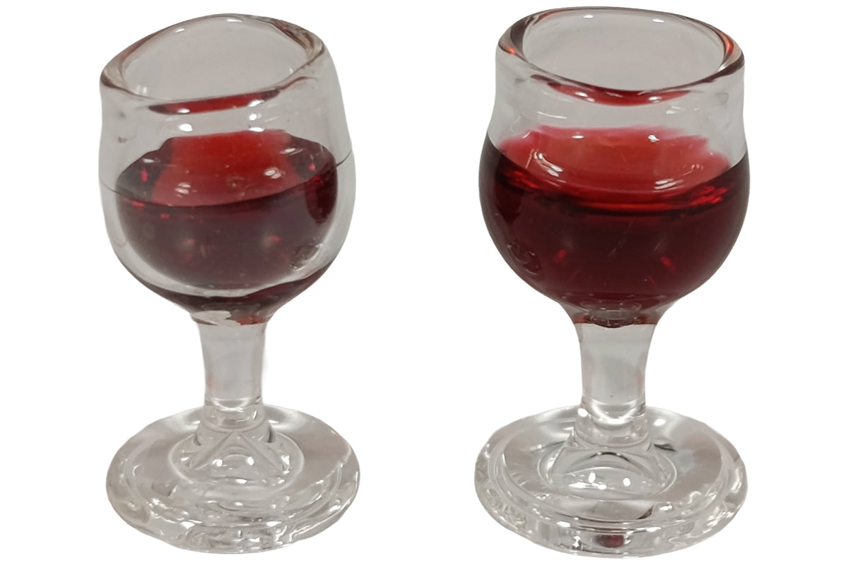 Dolls House Miniatur Rotwein-Gläser (2 Stück)