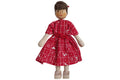 Anne Krebs Miniatur Puppe Mutter, Kleid rot, Haare braun