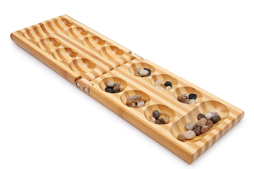 small foot Strategiespiel Kalaha Mancala mit Natursteinen