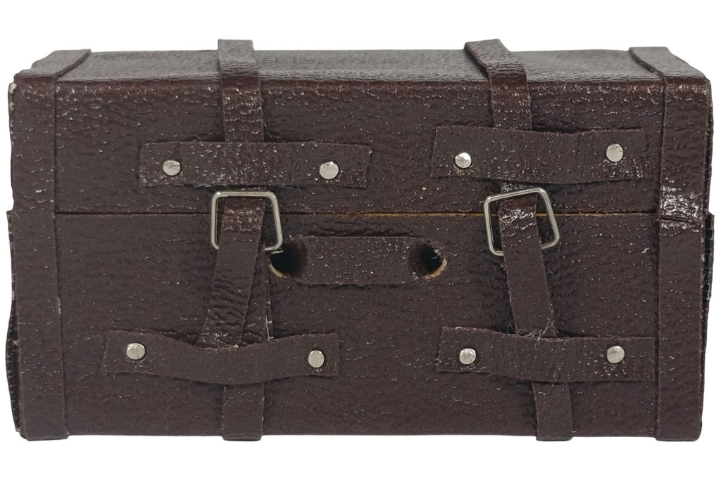 Dolls House 3252 Coffre En Marron Valise Cuir 1:12 pour Maison de Poupée Neuf !#
