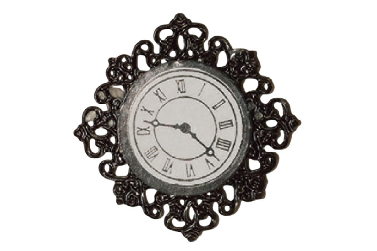 Dolls House 3585 Horloge Murale Noir 1:12 pour Maison de Poupée Neuf ! #