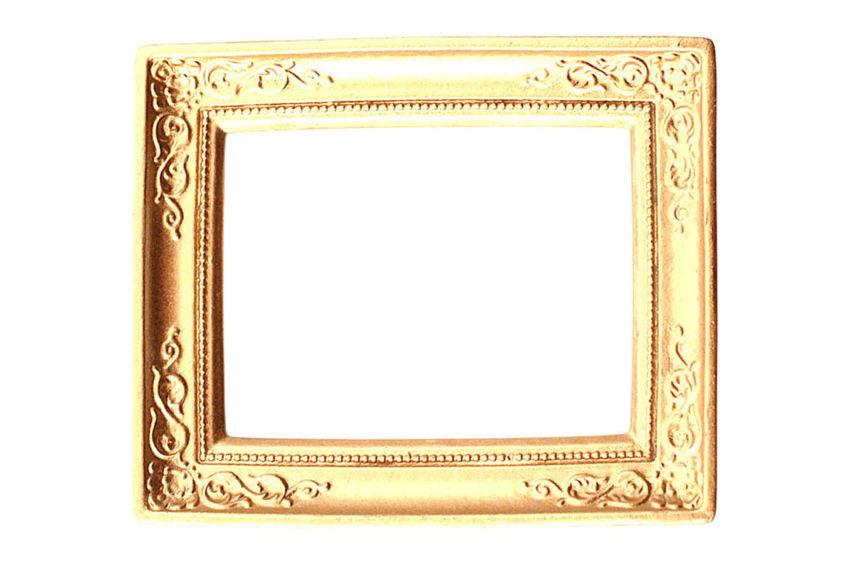 Dolls House Miniatur Bilderrahmen gold