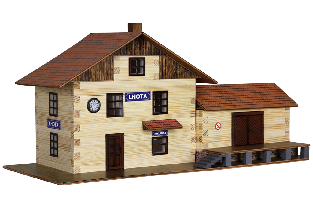 Walachia Holzbaukasten großer Bahnhof
