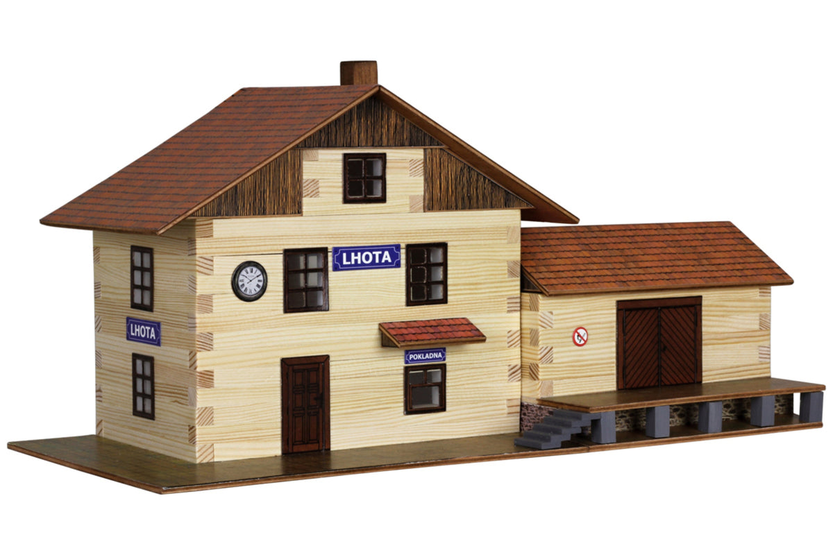 Walachia Holzbaukasten großer Bahnhof