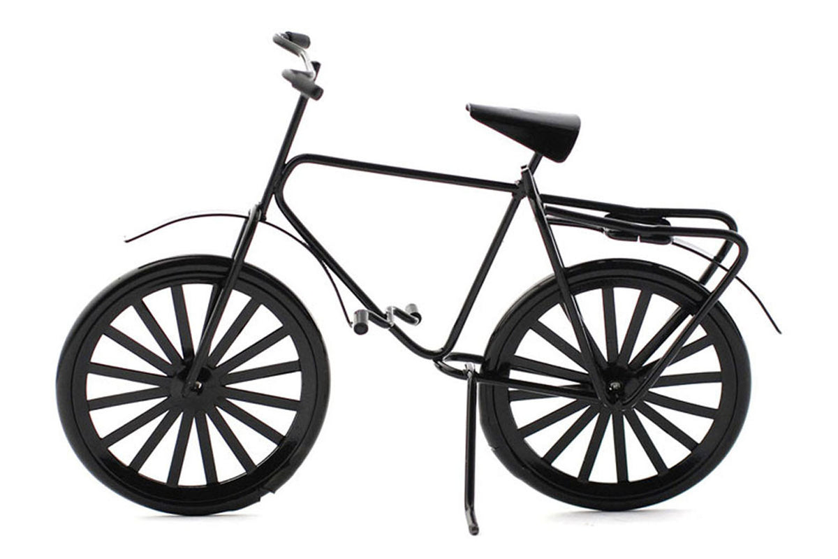 Dolls House Miniatur Fahrrad schwarz Metall
