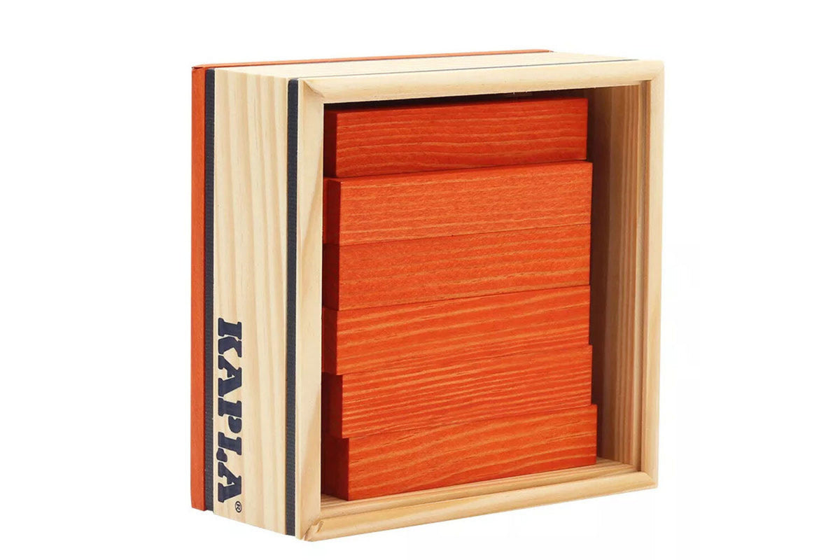 KAPLA 6 x 40er Box gelb, orange, rot, dunkelgrün, hellblau, dunkelblau