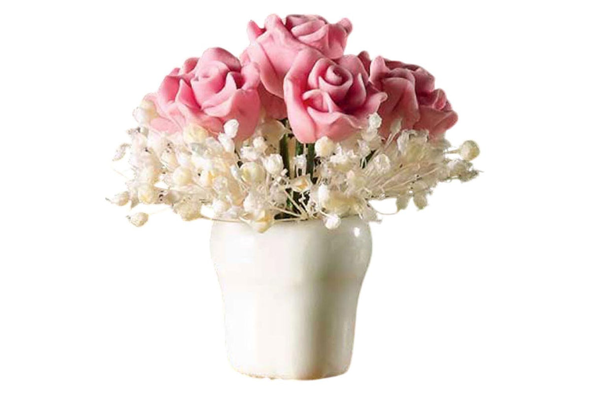 Dolls House 4363 Rose Arrangement Vase 1:12 pour la Maison de Poupées Neuf ! #