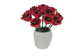 Dolls House Miniatur Rosen rot in der Vase