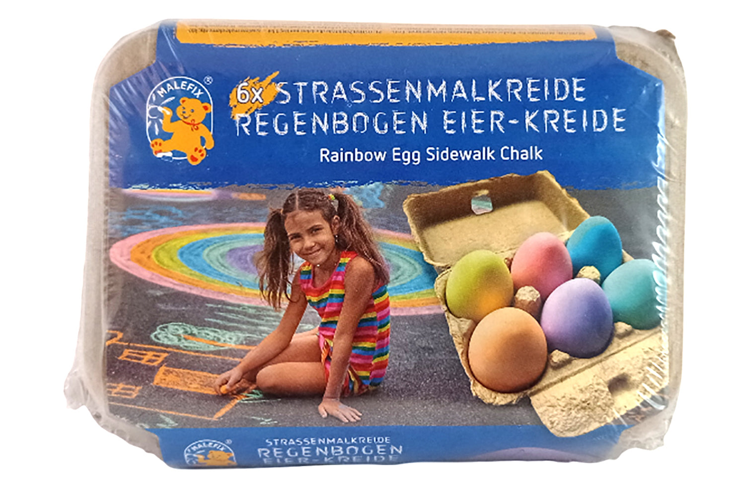 Malefix Straßenmalkreide Eier-Kreide Regenbogen