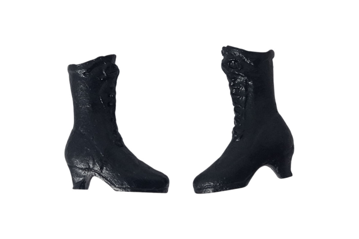 Dolls House Miniatur Damen-Stiefel schwarz