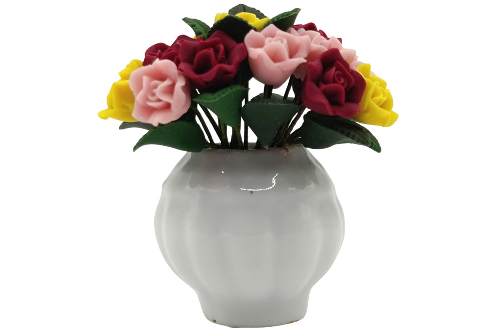 Dolls House Miniatur Rosen in Vase