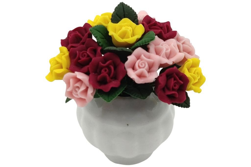 Dolls House Miniatur Rosen in Vase