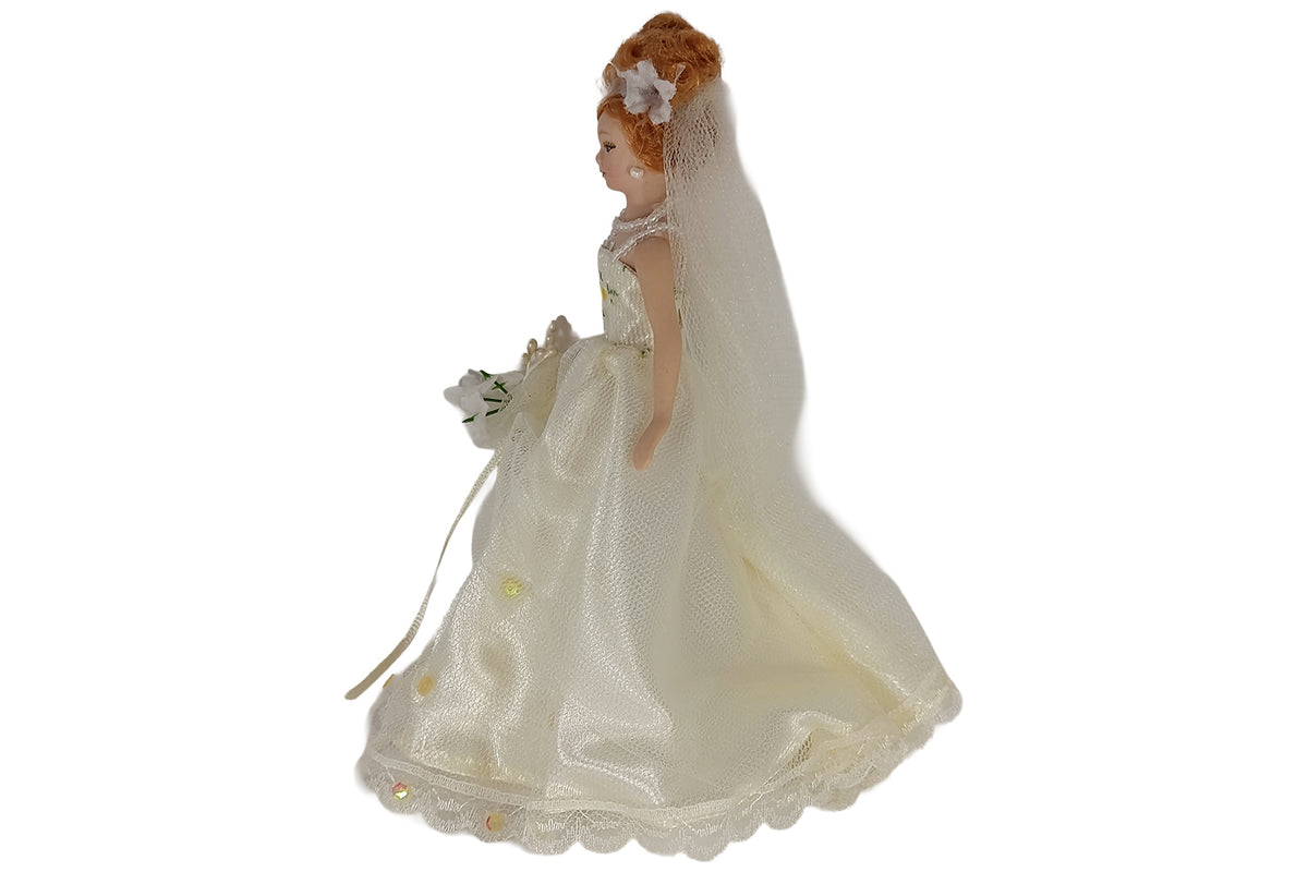 Dolls House Miniatur Puppe Naomi Brautkleid ca. 15 cm hoch