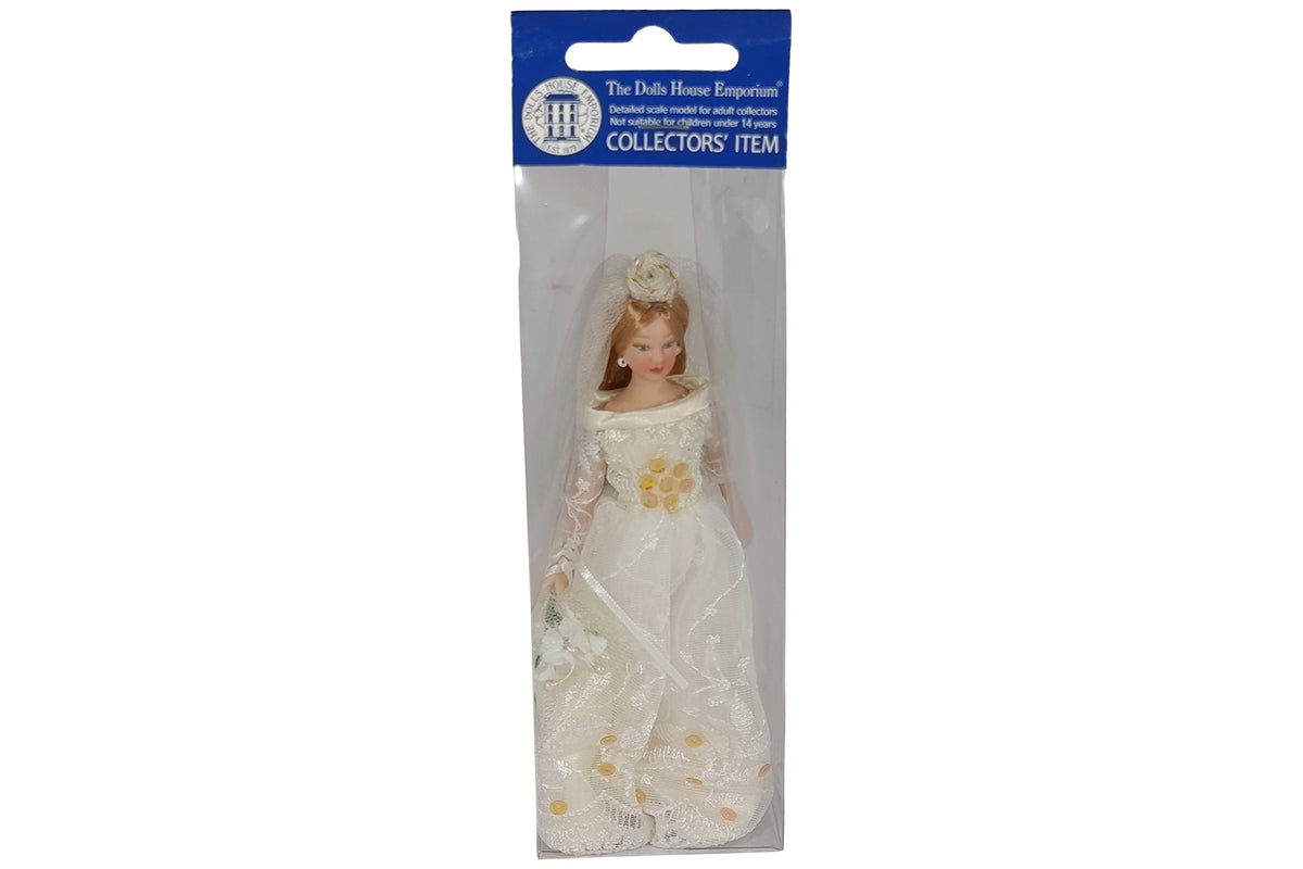 Dolls House Miniatur Puppe Grace im Brautkleid ca. 15 cm hoch
