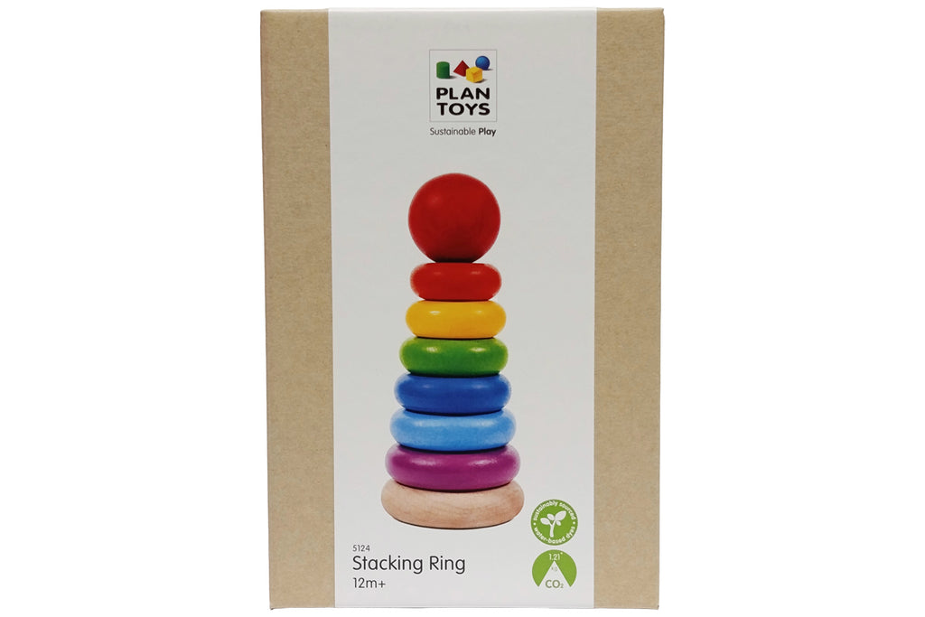 PlanToys Stapelringturm bunt