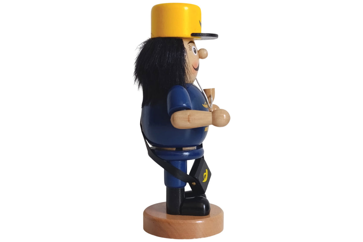Sigro Räuchermann Postbote blau/gelb 19 cm hoch