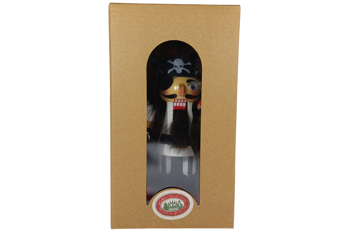 Sigro Nussknacker Pirat mit Papagei 17 cm hoch
