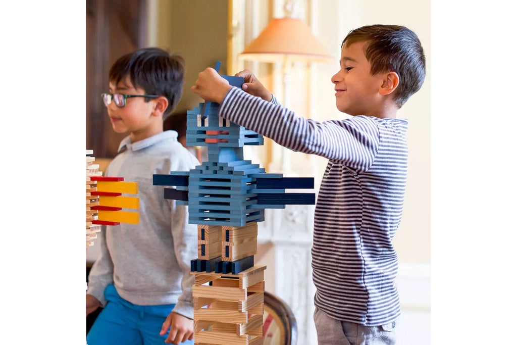 Boîte KAPLA 3 x 40 pièces, bleu clair, vert, jaune