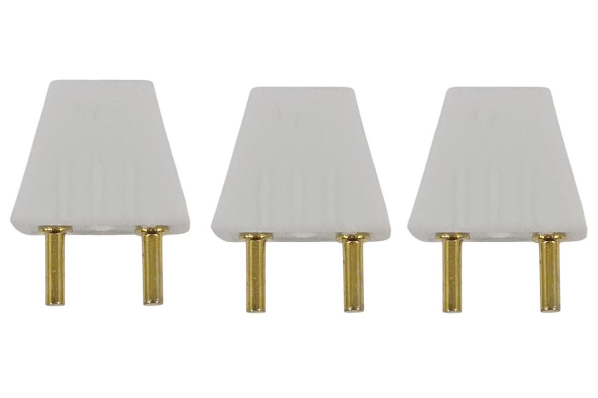 Dolls House Miniatur Stecker (3er Set) weiß 12V
