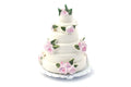 Dolls House Miniatur Hochzeitstorte mit Rosen