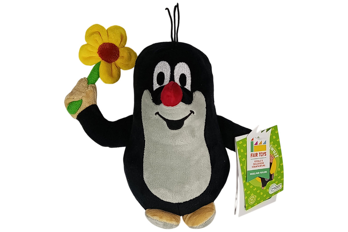 Trötsch Plüschtier Der kleine Maulwurf mit Blume 16 cm hoch