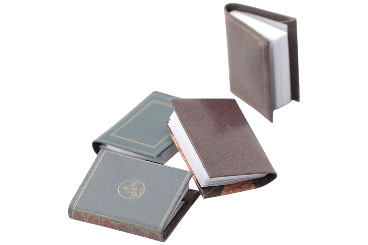 Dolls House 6430 Livres Reliés Cuir (4 Pièce ) 1:12 pour Maison de Poupée Neuf !