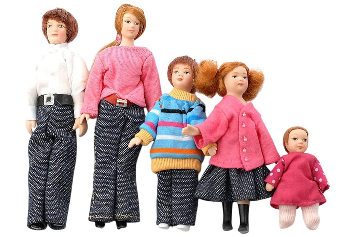 Dolls House 6537 " Famille " 5 Poupées Polyrésine 1:12 pour la Maison de Neuf !