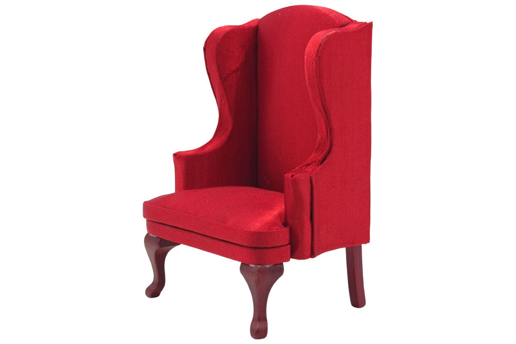 Dolls House Miniatur Ohrensessel rot